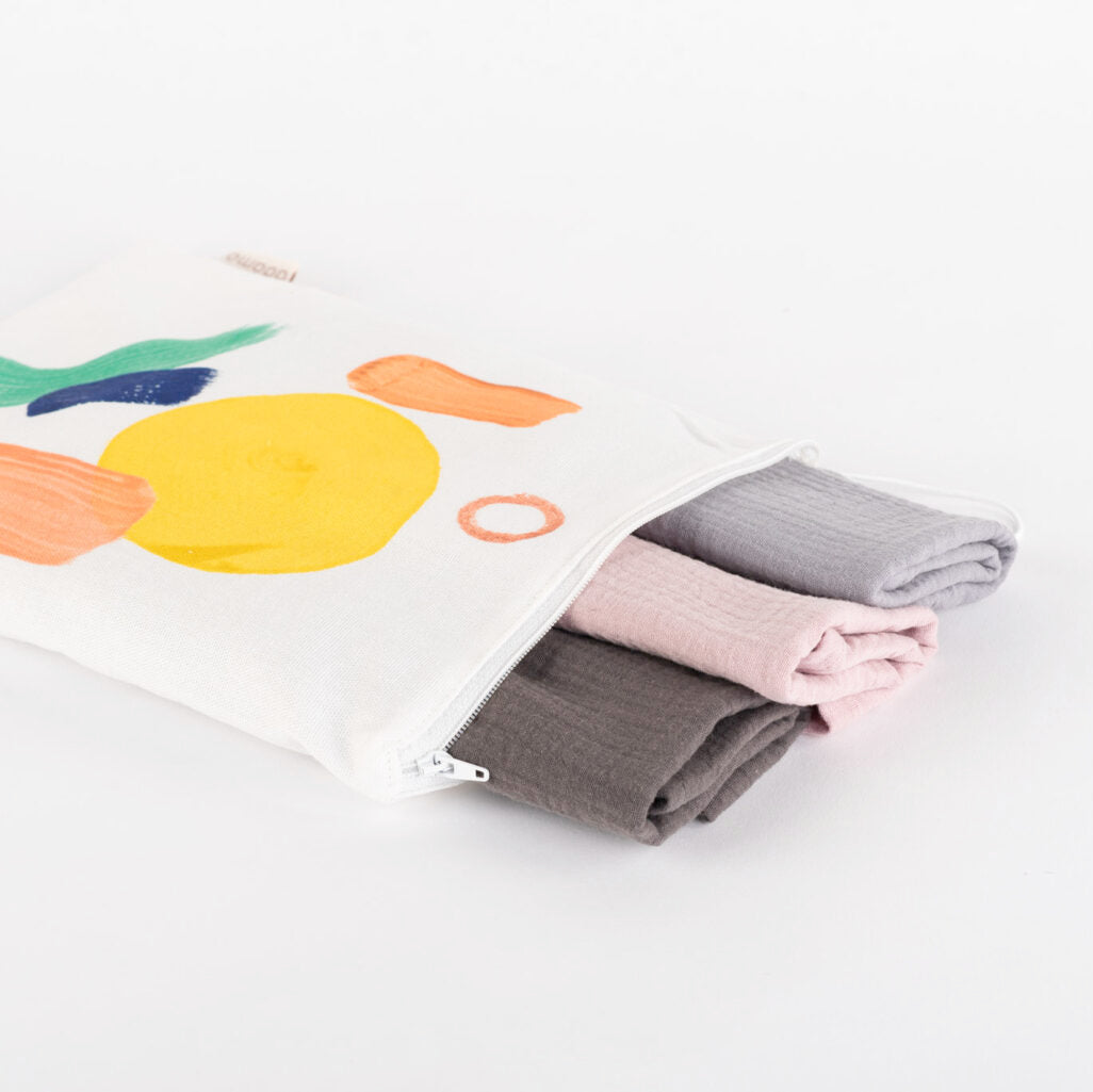 Textil pelenka - Szürke-rózsaszín